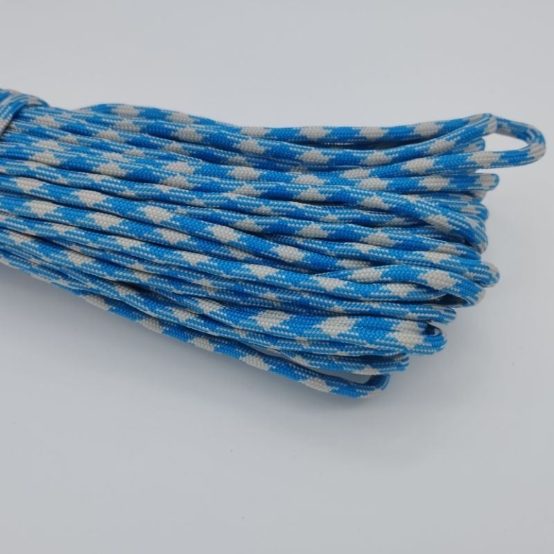 550 Paracord 100ft Patterns - Blues, Grays & Multi-Colour (Rainbows) - 4mm - 7 strand - China Cord - SG Stock