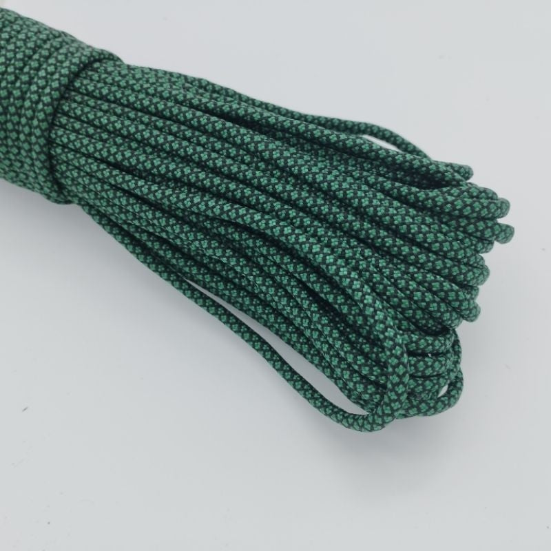 550 Paracord 100ft (30m) Yellow and Green Patterns - 4mm - 7 strand - SG Stock