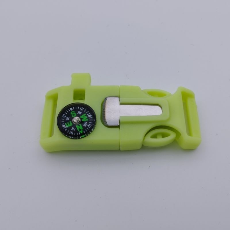 Paracord Survival Buckle - Whistle, Compass, Fire Starter