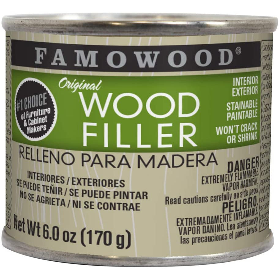 FAMOWOOD Wood Filler - Made in USA - Wood Putty - Full Range of Colours from White to Walnut