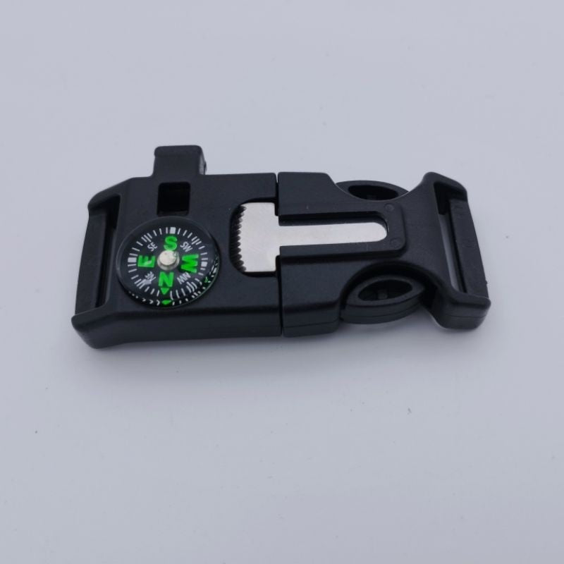 Paracord Survival Buckle - Whistle, Compass, Fire Starter