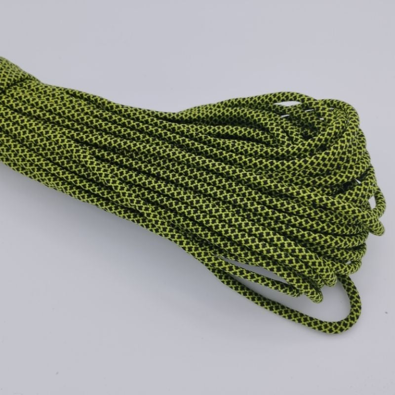 550 Paracord 100ft (30m) Yellow and Green Patterns - 4mm - 7 strand - SG Stock