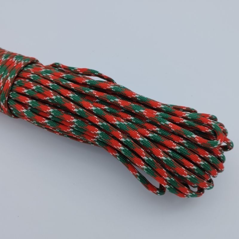 550 Paracord 100ft Patterns - Red & Orange - 4mm - 7 strand - China Cord - SG Stock - String