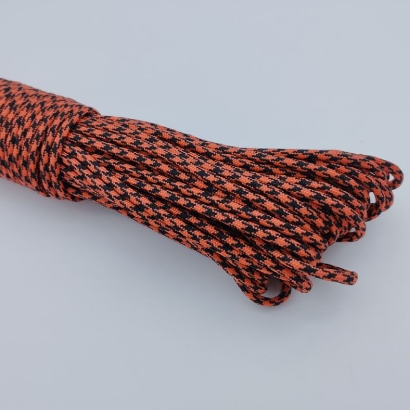 550 Paracord 100ft Patterns - Red & Orange - 4mm - 7 strand - China Cord - SG Stock - String