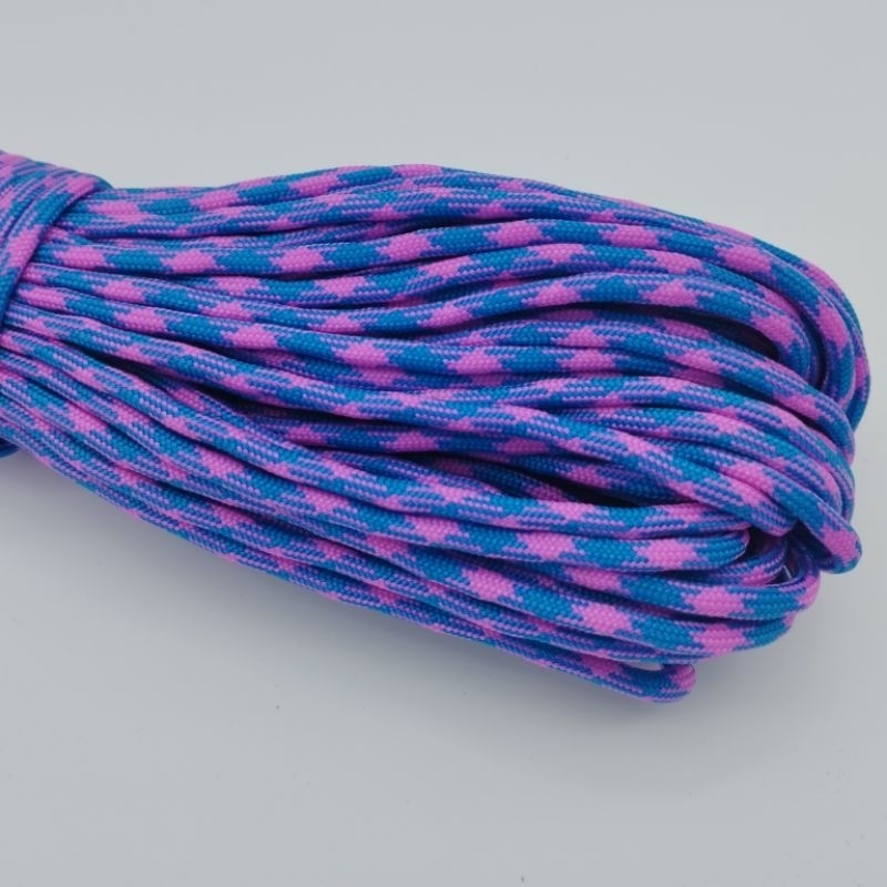 550 Paracord 100ft Patterns - Blues, Grays & Multi-Colour (Rainbows) - 4mm - 7 strand - China Cord - SG Stock