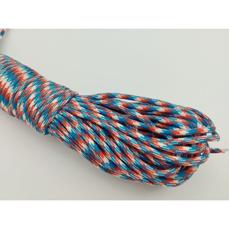 550 Paracord 100ft Patterns - Blues, Grays & Multi-Colour (Rainbows) - 4mm - 7 strand - China Cord - SG Stock
