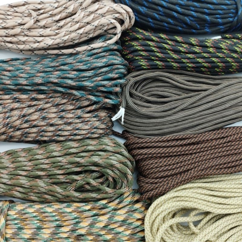 550 Paracord 100ft (30m) Camo Colours, Brown and Black Patterns - Camouflage - Tactical - 4mm - 7 strand - SG Stock