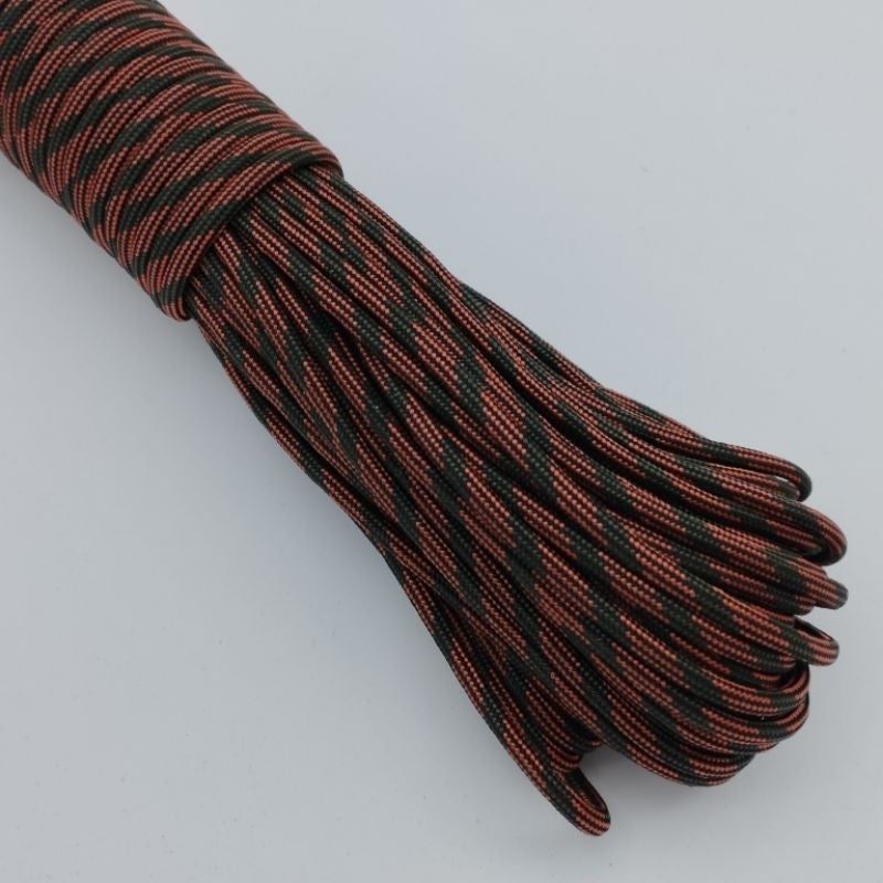 550 Paracord 100ft (30m) Camo Colours, Brown and Black Patterns - Camouflage - Tactical - 4mm - 7 strand - SG Stock