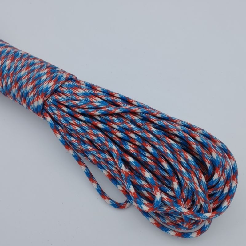 550 Paracord 100ft Patterns - Blues, Grays & Multi-Colour (Rainbows) - 4mm - 7 strand - China Cord - SG Stock
