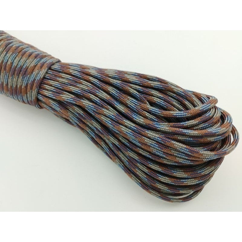 550 Paracord 100ft (30m) Camo Colours, Brown and Black Patterns - Camouflage - Tactical - 4mm - 7 strand - SG Stock