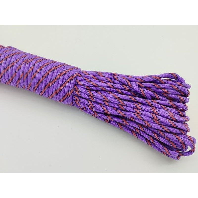 550 Paracord 100ft Patterns - Pink & Purple - 4mm - 7 strand - China Cord - SG Stock - String