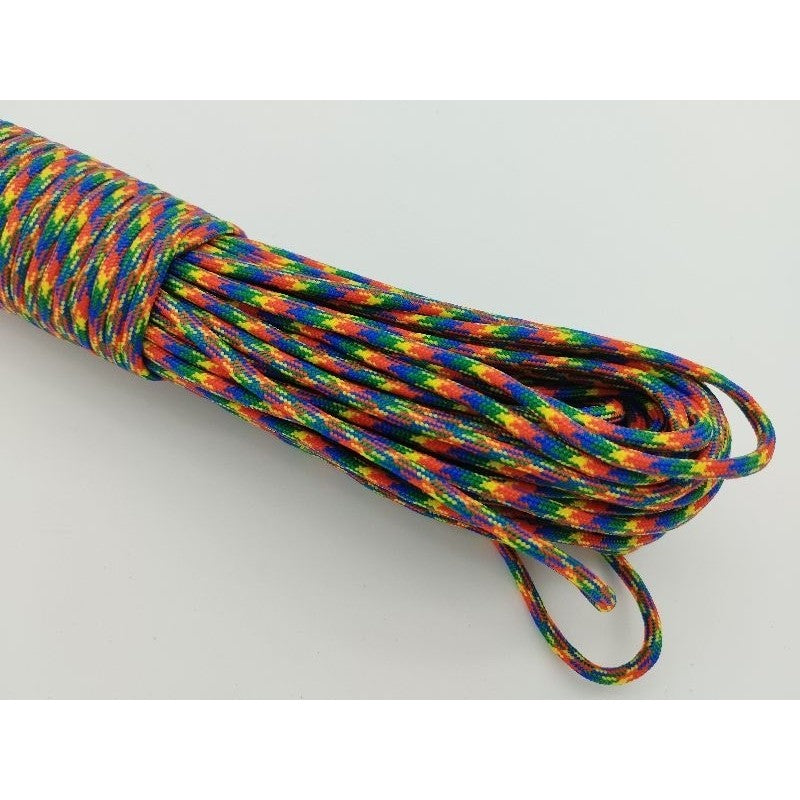 550 Paracord 100ft Patterns - Blues, Grays & Multi-Colour (Rainbows) - 4mm - 7 strand - China Cord - SG Stock