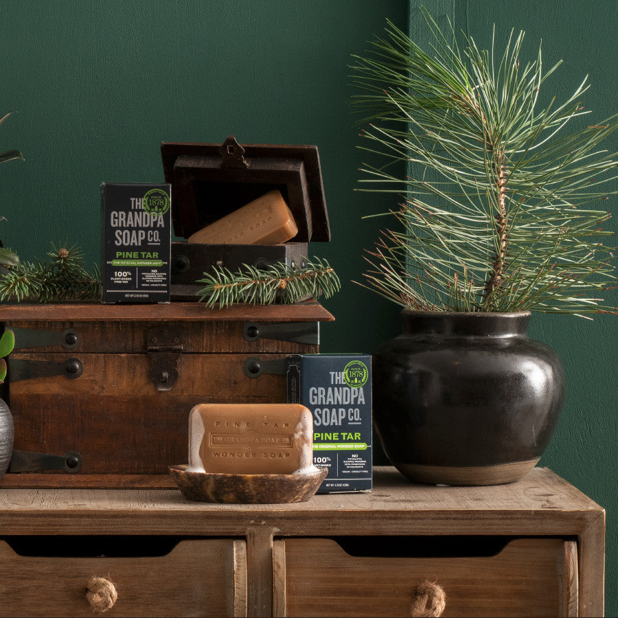 Grandpa Soap Co. Pine Tar Bar Soap - Various Sizes