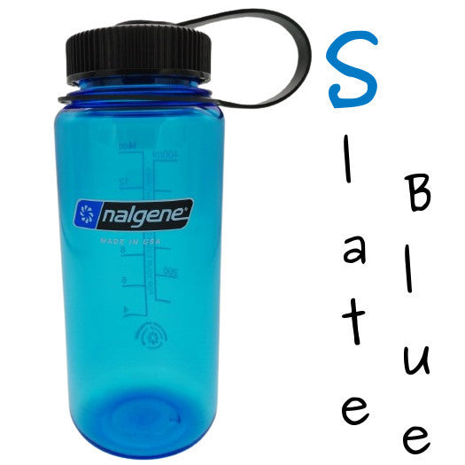 Nalgene 500ml Wide Mouth Water Bottles - 16oz - Tritan Sustain (Markings to 400ml, 500ml Volume to brim) WM