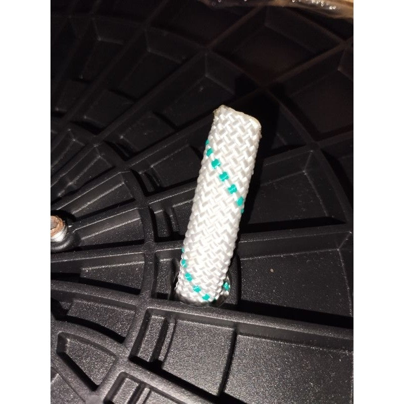 Atwood Utility Cord 9.5mm (3/8") - Made in USA - Sold by the Meter - White w Teal Tracer - 544kg Tensile Strength