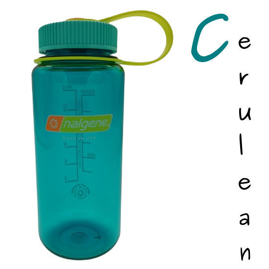 Nalgene 500ml Wide Mouth Water Bottles - 16oz - Tritan Sustain (Markings to 400ml, 500ml Volume to brim) WM