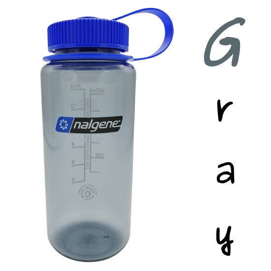 Nalgene 500ml Wide Mouth Water Bottles - 16oz - Tritan Sustain (Markings to 400ml, 500ml Volume to brim) WM