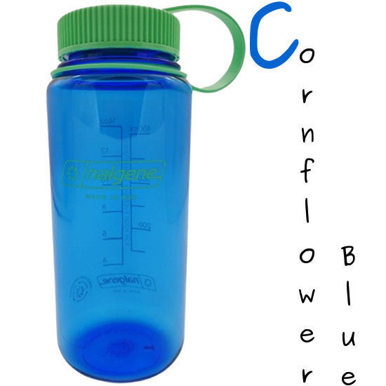 Nalgene 500ml Wide Mouth Water Bottles - 16oz - Tritan Sustain (Markings to 400ml, 500ml Volume to brim) WM