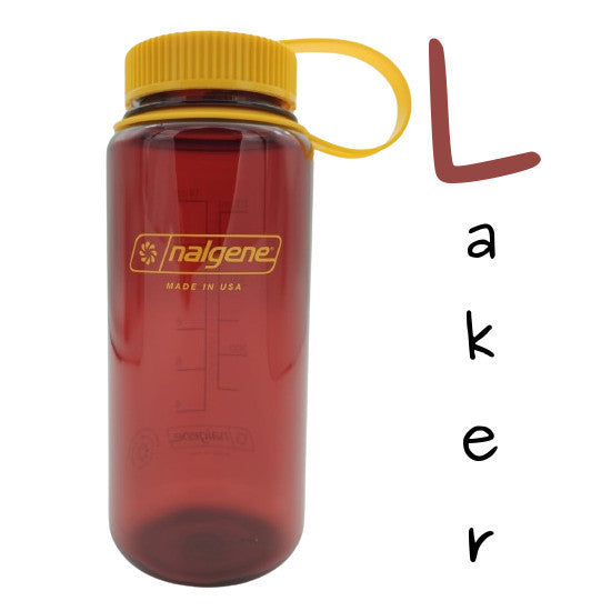 Nalgene 500ml Wide Mouth Water Bottles - 16oz - Tritan Sustain (Markings to 400ml, 500ml Volume to brim) WM