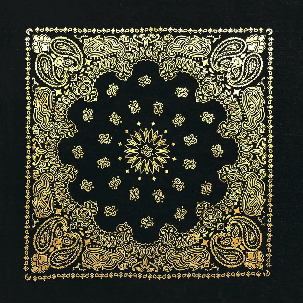 The Bandana Co Metallic Paisley Bandanas 56x56cm