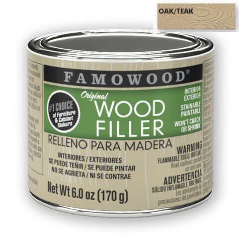 FAMOWOOD Wood Filler - Made in USA - Wood Putty - Full Range of Colours from White to Walnut