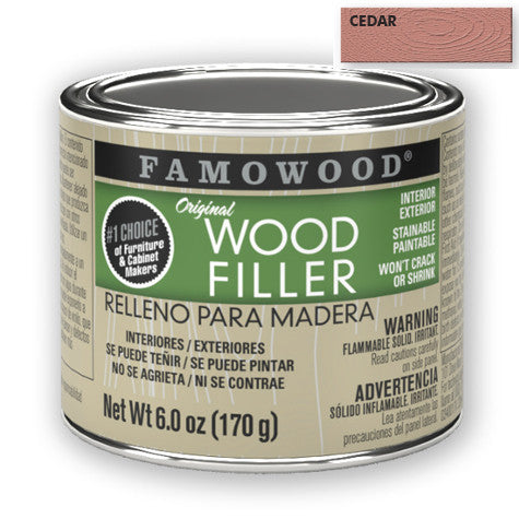 FAMOWOOD Wood Filler - Made in USA - Wood Putty - Full Range of Colours from White to Walnut