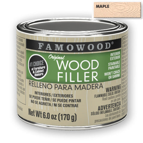 FAMOWOOD Wood Filler - Made in USA - Wood Putty - Full Range of Colours from White to Walnut