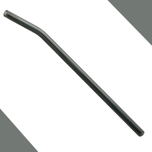 Glass Straw 20cm Borosilicate - Reusable, Colourful, Safe - Bent Elbow Design - Brush & Pouch