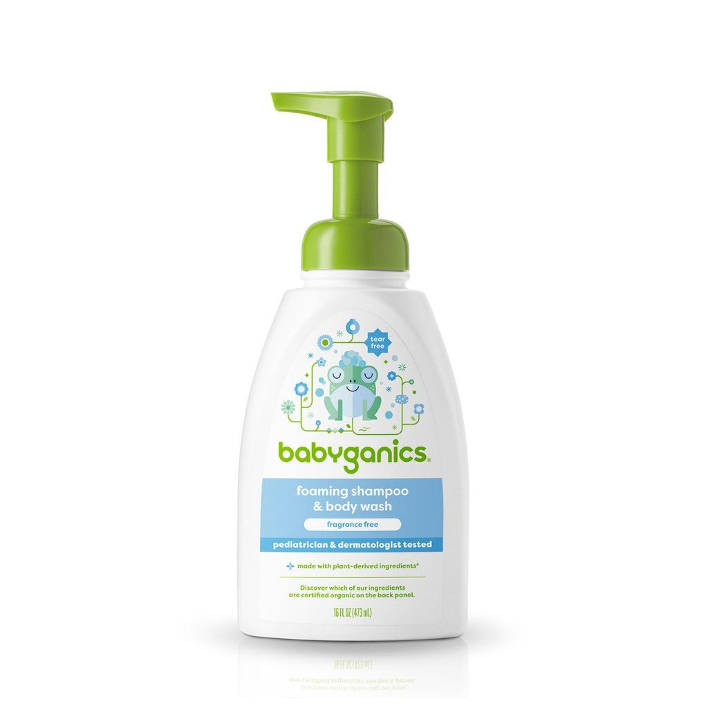 Babyganics Foaming Shampoo & Body Wash Fragrance Free 473ml