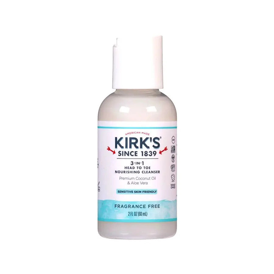 Kirk's 3-in-1 Castile Liquid Soap - Mint & Eucalyptus - Fragrence Free - Fresh Scent