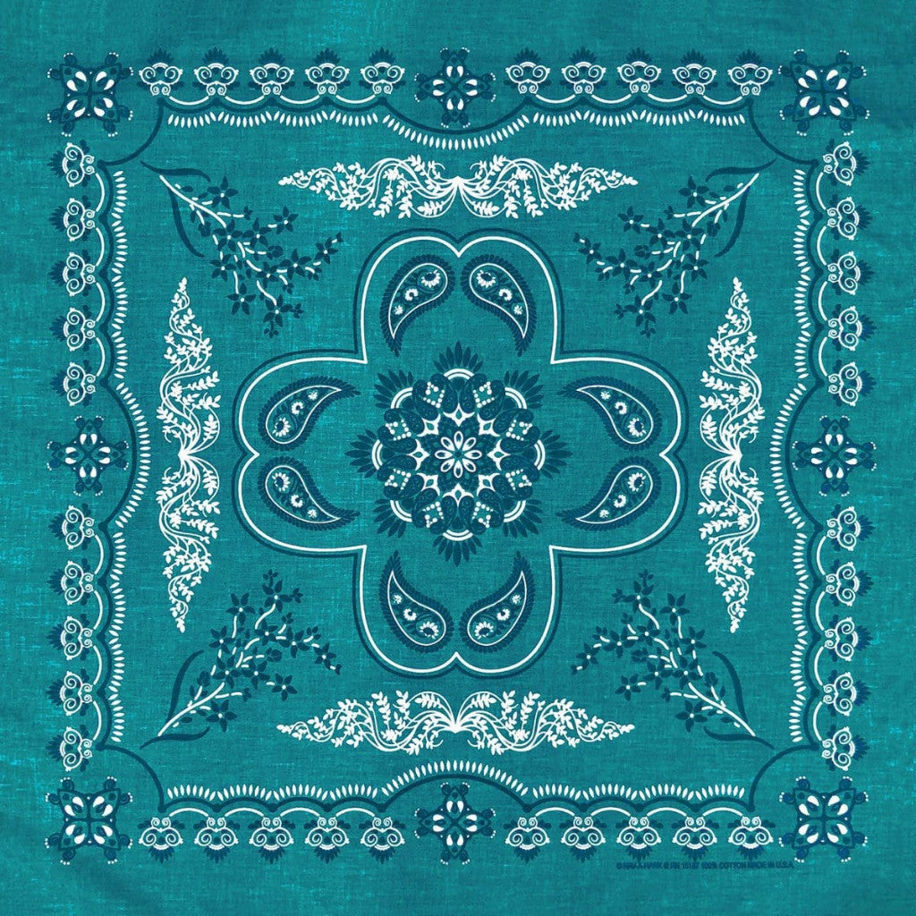 The Bandana Co. Oversized Bandanas - 100% Cotton - Texas Paisley - Black and Navy