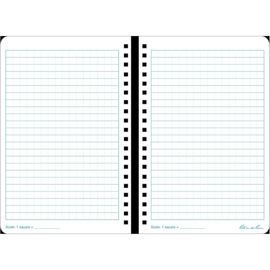 Rite in the Rain Side Spiral Notebook Blue (117mm x 178mm) 64 pages