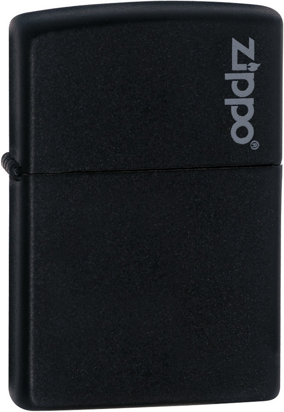 Zippo Black Matte w Logo Lighter