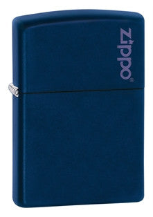 Zippo Classic Navy Matte w Logo Lighter - Nalno.com Outdoor Equipment