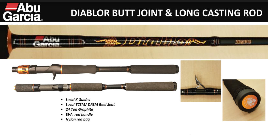 Abu Garcia Diablor Spinning Rod Light Medium Light 6 feet +