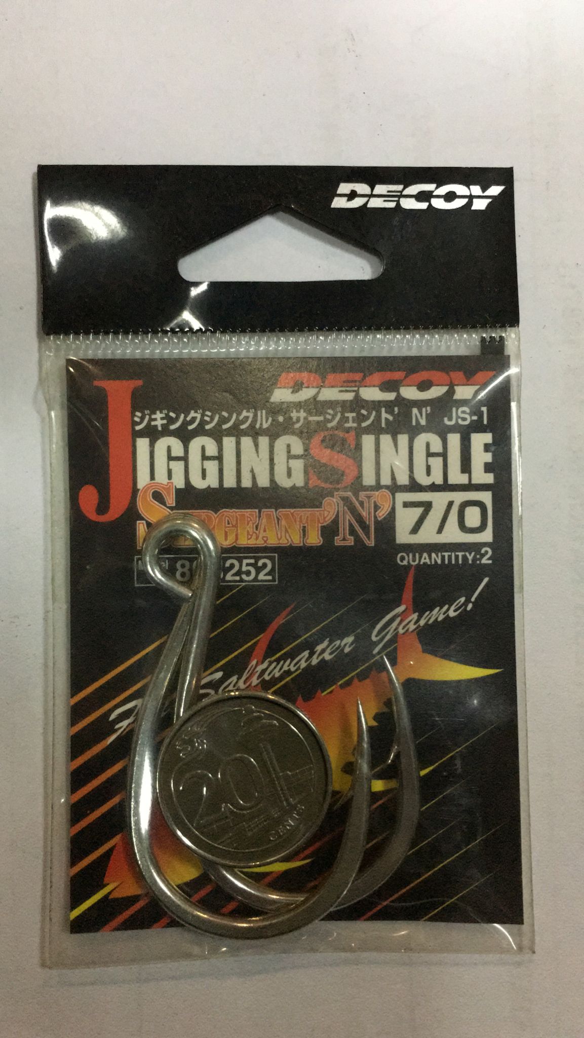Decoy Jigging Single Hooks JS-1 (Sz 1/0 - 7/0)