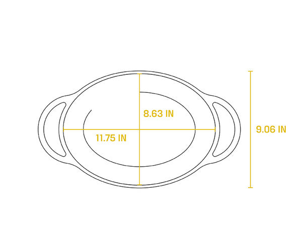 Lodge 2 Quart Oval Indigo Enameled Cast Iron Casserole