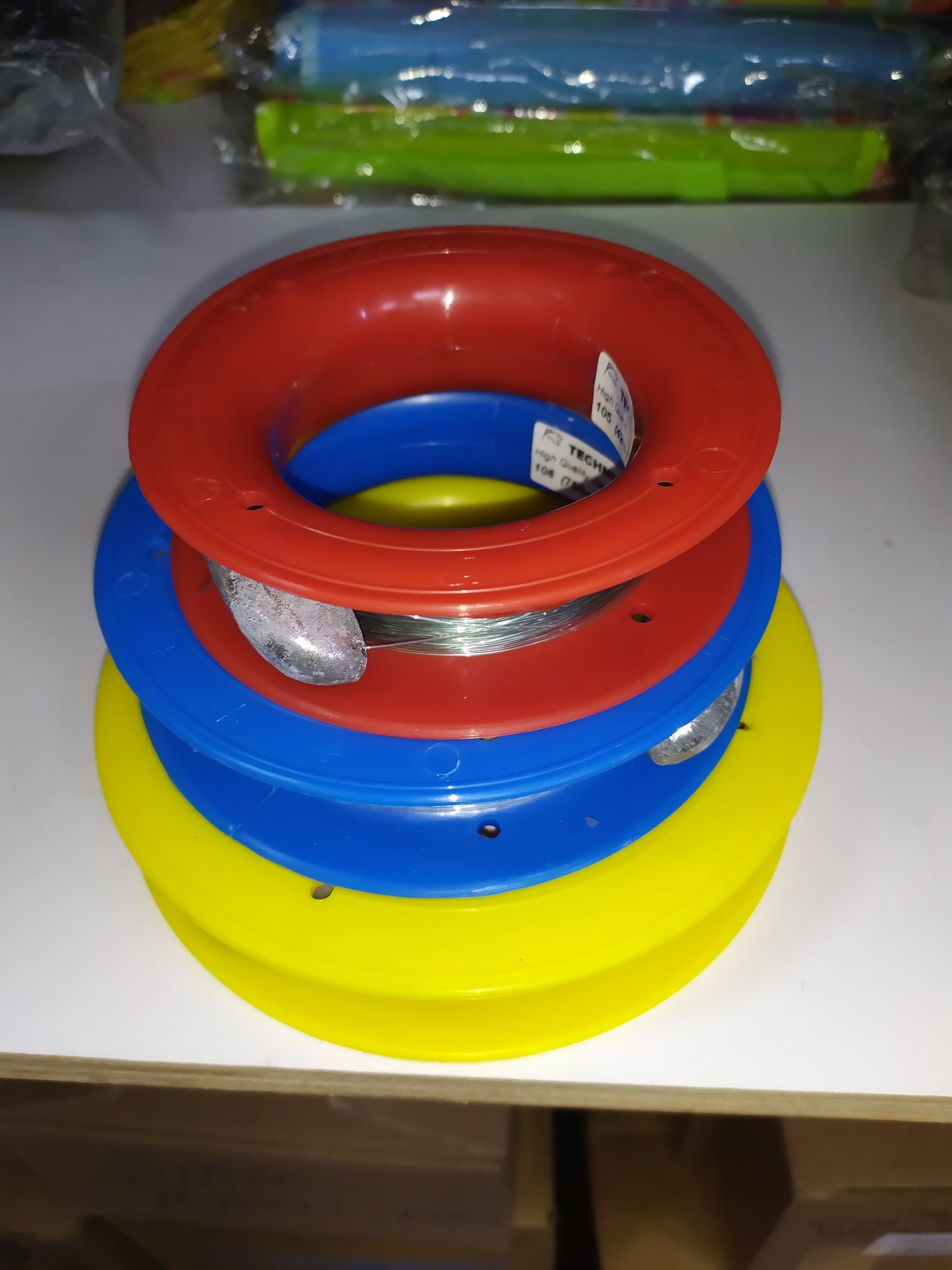 Handline Spool with Line, Hook, Sinker, Swivel and Snap