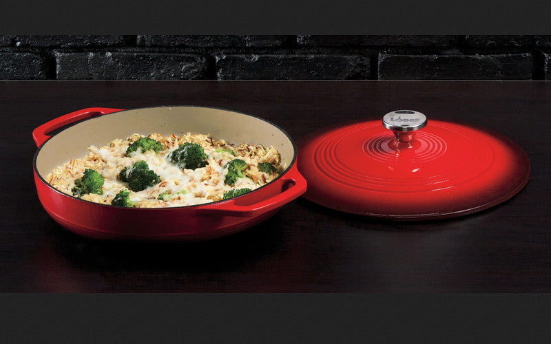 Lodge Enameled Cast Iron Covered Casserole - 3.6 quart