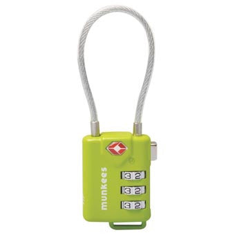 Munkees TSA Cable Combo Lock - Nalno.com Outdoor Equipment