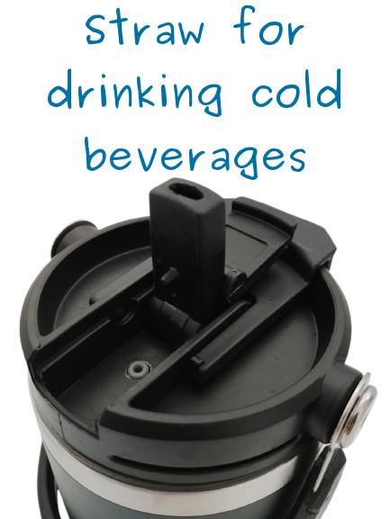 Insulated Bottle Stainless Steel Vacuum Thermos Tumbler Hot Cold Cup Black 600ml 750ml 890ml 1l 1.2l Straw