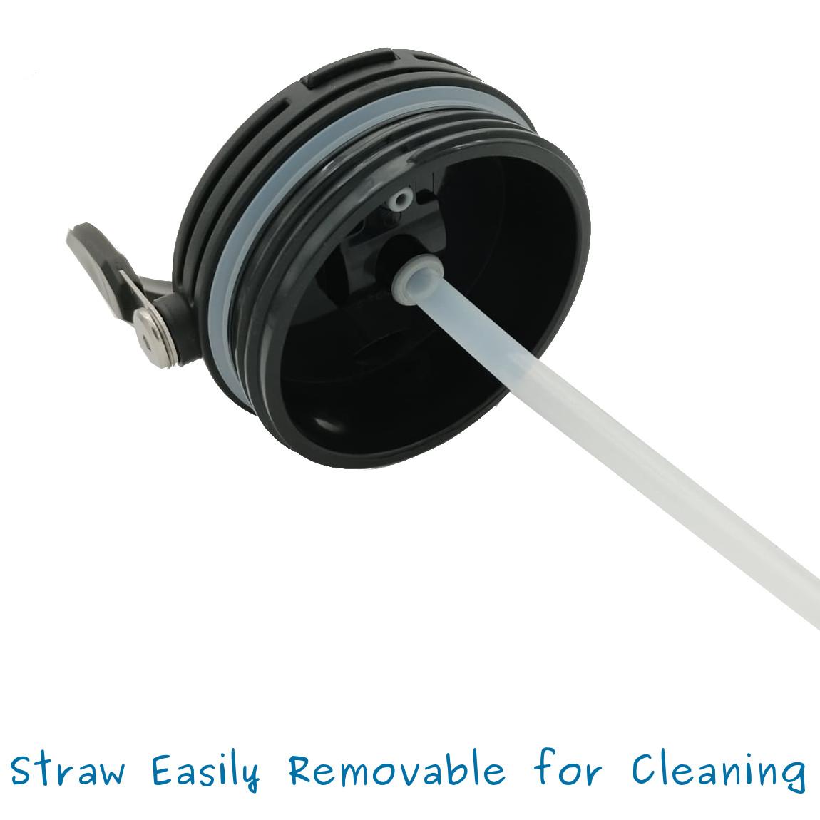 Insulated Bottle Stainless Steel Vacuum Thermos Tumbler Hot Cold Cup Black 600ml 750ml 890ml 1l 1.2l Straw