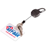 Key-Bak SIDEKICK Twist-Free Carabiner Retractable Keychain and Badge Reel - Holds Up to 5 Keys and ID Badge