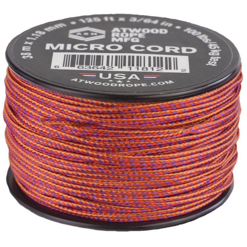 Atwood Micro Cord 1.18mm 38m - High Quality String - Made in USA - Breaks at 46kg - Braided Rope on Spool