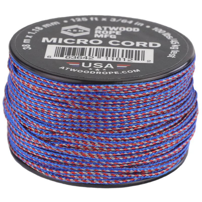 Atwood Micro Cord 1.18mm 38m - High Quality String - Made in USA - Breaks at 46kg - Braided Rope on Spool