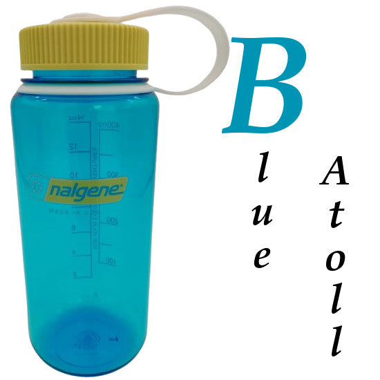 Nalgene 500ml Wide Mouth Water Bottles - 16oz - Tritan Sustain (Markings to 400ml, 500ml Volume to brim) WM