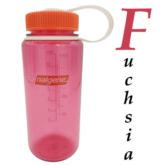 Nalgene 500ml Wide Mouth Water Bottles - 16oz - Tritan Sustain (Markings to 400ml, 500ml Volume to brim) WM