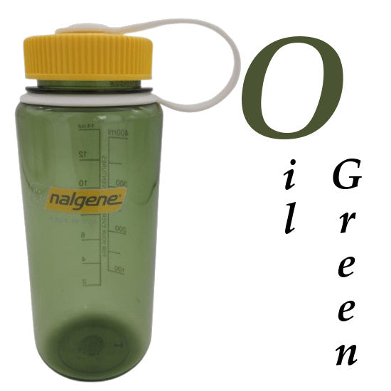 Nalgene 500ml Wide Mouth Water Bottles - 16oz - Tritan Sustain (Markings to 400ml, 500ml Volume to brim) WM