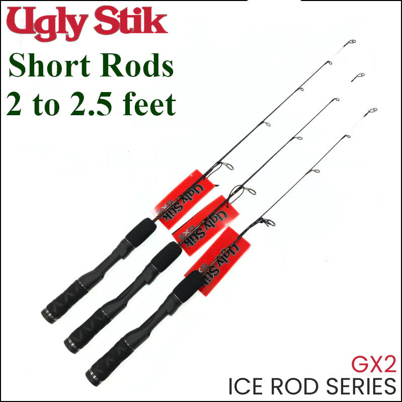 Ugly Stik GX2 Short Ice Spinning Rod - 2 feet to 30 inches