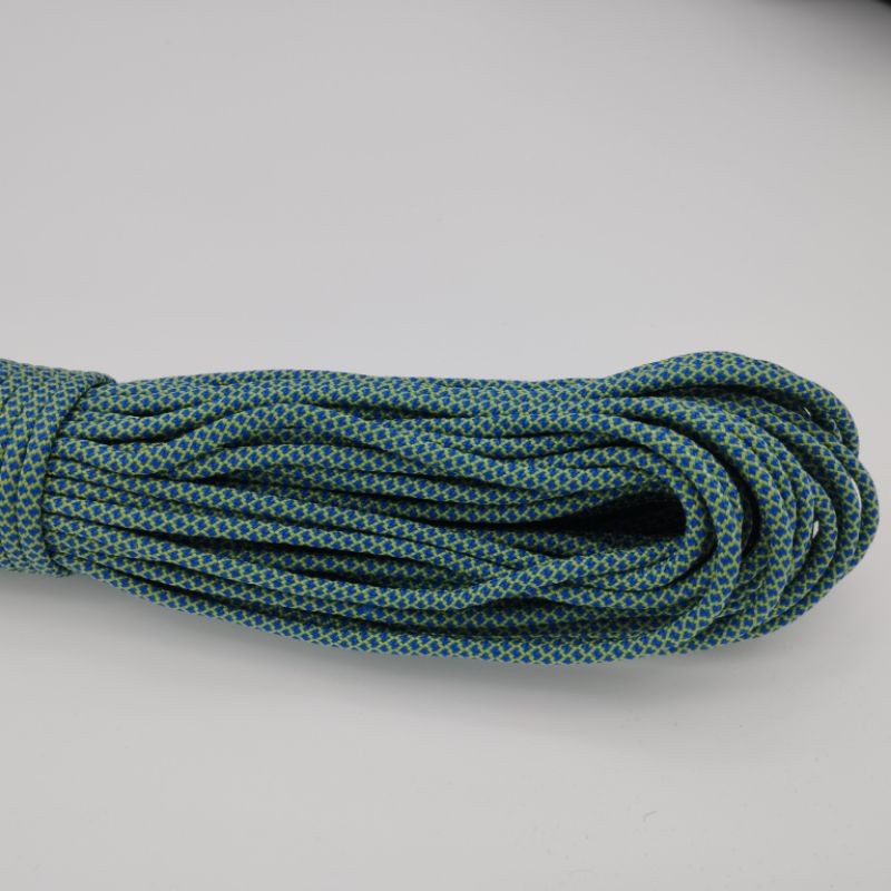 550 Paracord 100ft (30m) Yellow and Green Patterns - 4mm - 7 strand - SG Stock